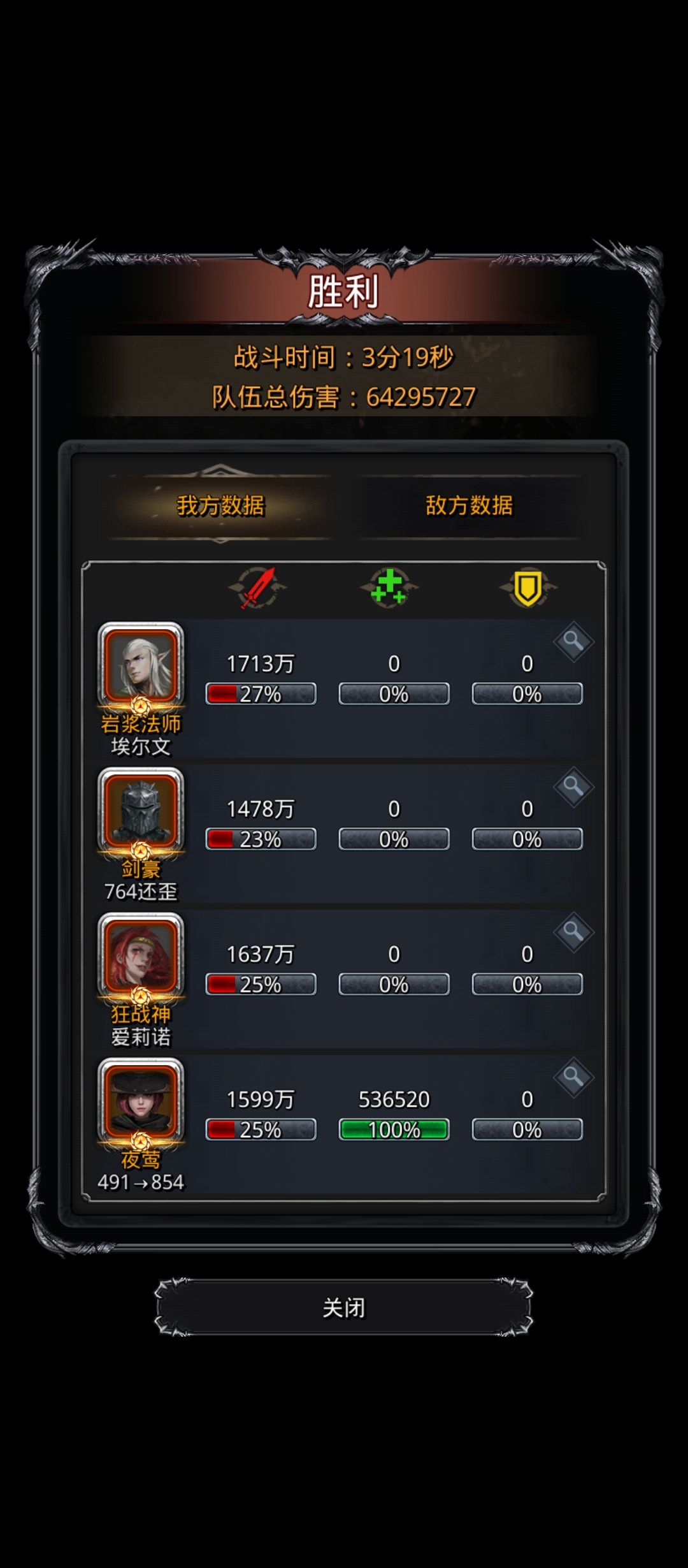 手操夜莺拿下6400，之后只能等星辰剑了截图