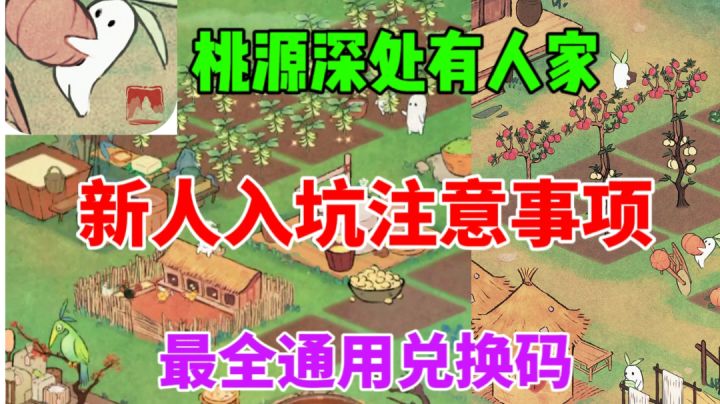 【桃源深处有人家】新人入坑注意事项⚡通用兑换码截图