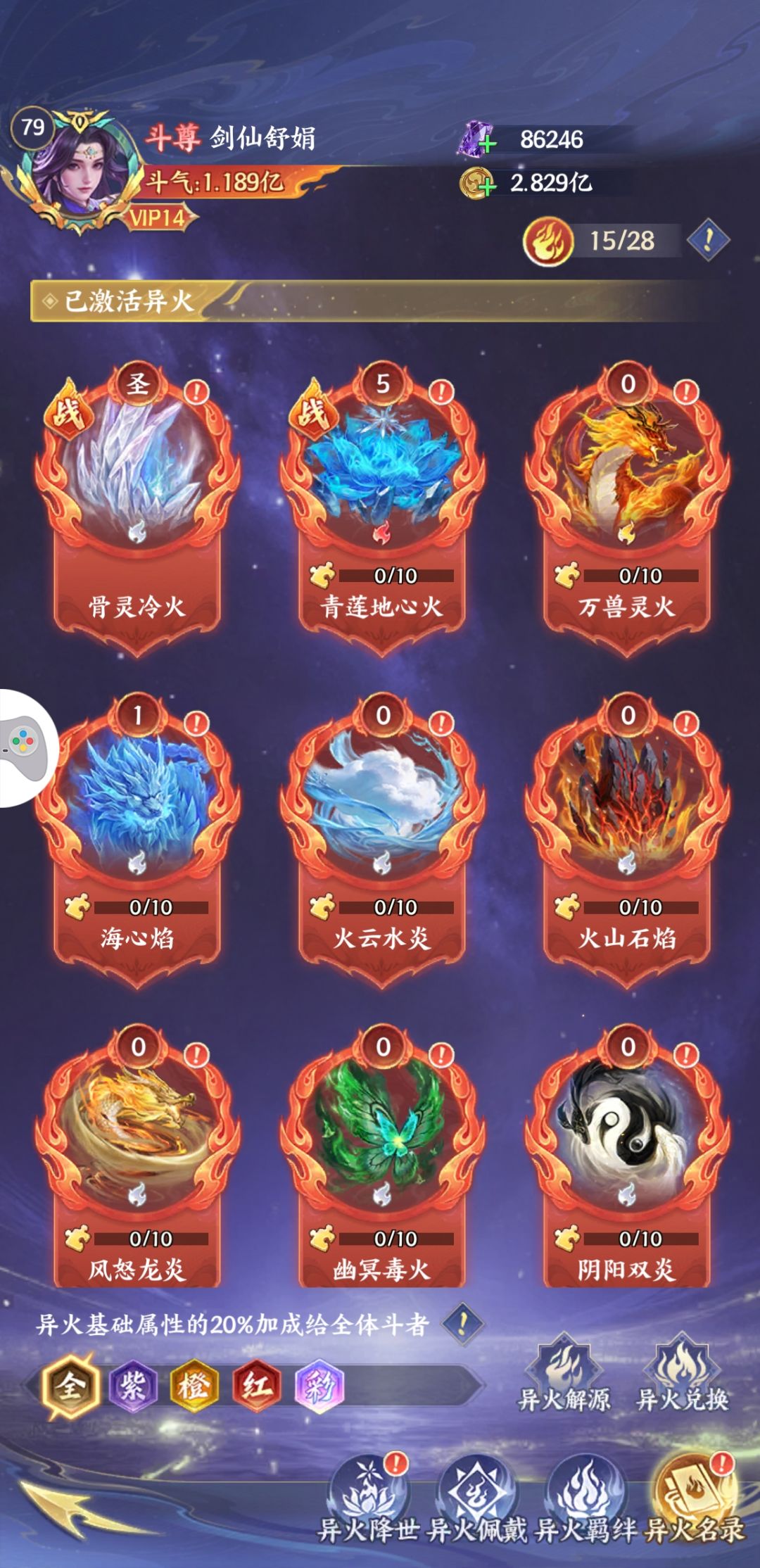 求建议接下来的提升方向 异火和斗技 3