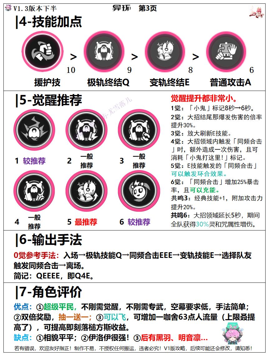 异环攻略：灵可一图流，弧盘、空幕、队伍、觉醒、手法等讲解 3
