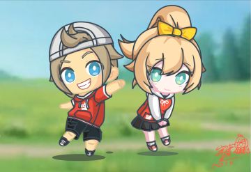 （肠岛同人）画了有趣肠姬和有趣肠君