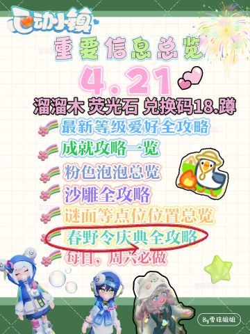 4.21春野令及心动小镇硬核资源攻略一览