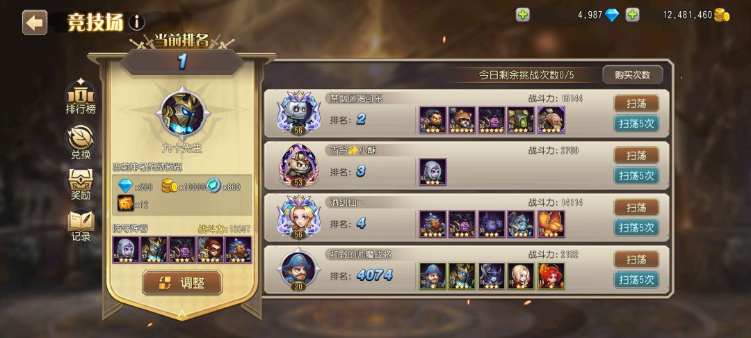 小冰冰传奇怀旧服 个人目前培养阵容记录 2