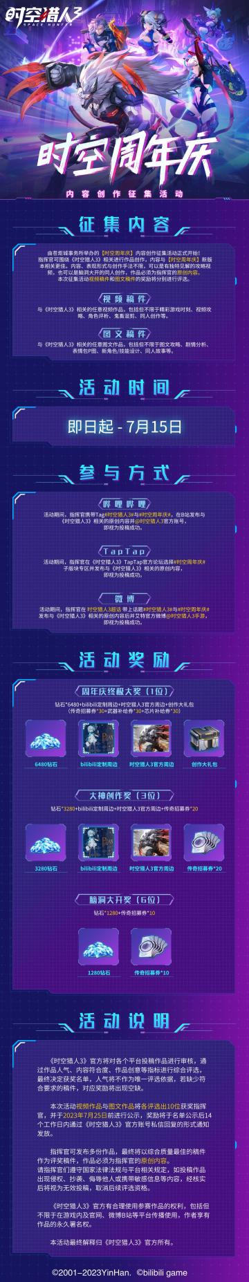 【已开奖】「时空周年庆」内容创作征集活动