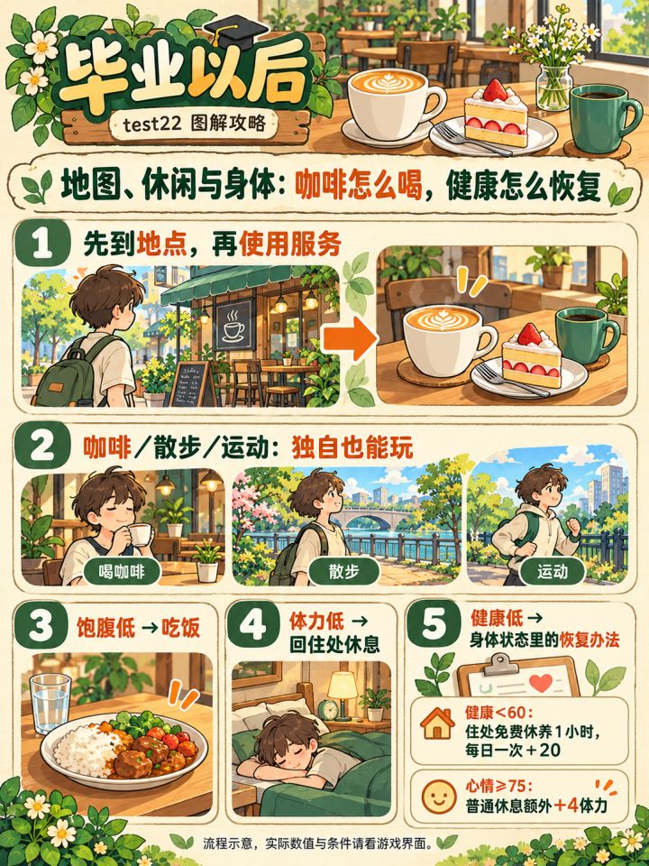 【test22攻略③】地图、休闲与身体:咖啡怎么喝,健康怎么恢复截图