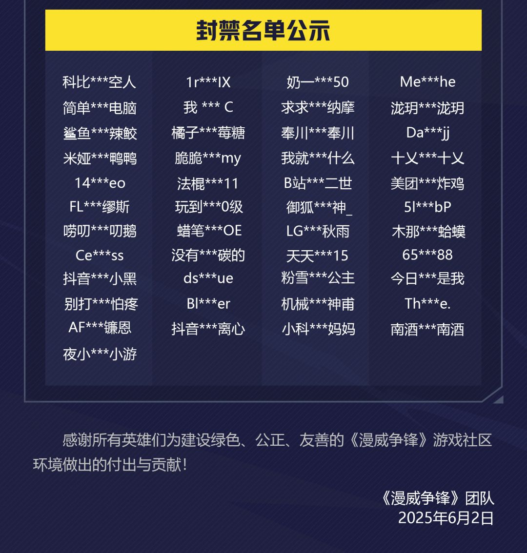 《漫威争锋》违规处罚公告 VOL.25 3