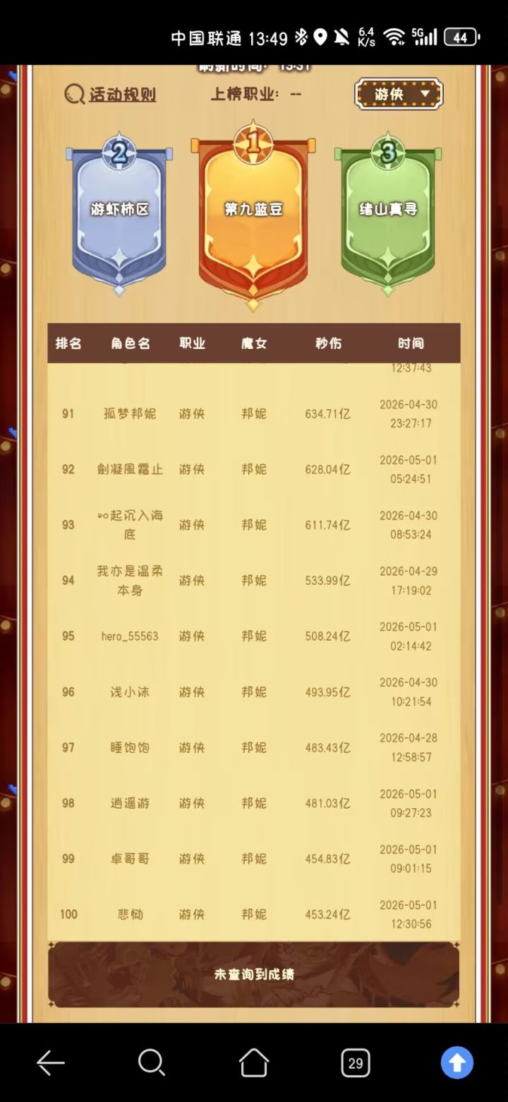 秒伤80亿为什么不显示排名?
不是说10万上榜?截图