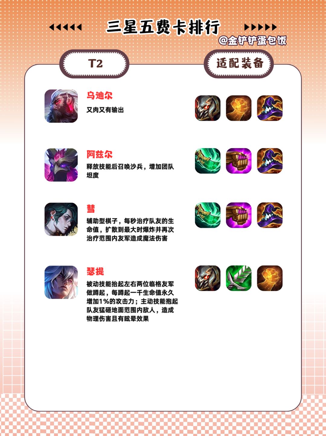 金铲铲s11赛季5费卡强度排行 3