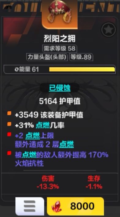 为什么这个装备瓦了要加怪的抗性截图