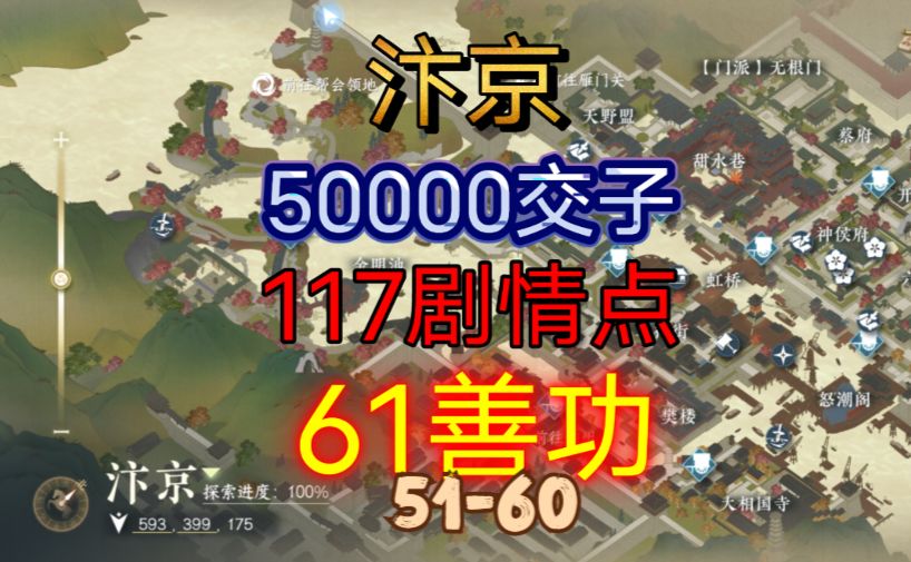 【逆水寒手游】汴京交子/剧情点/善功获取位置攻略（51-60）截图