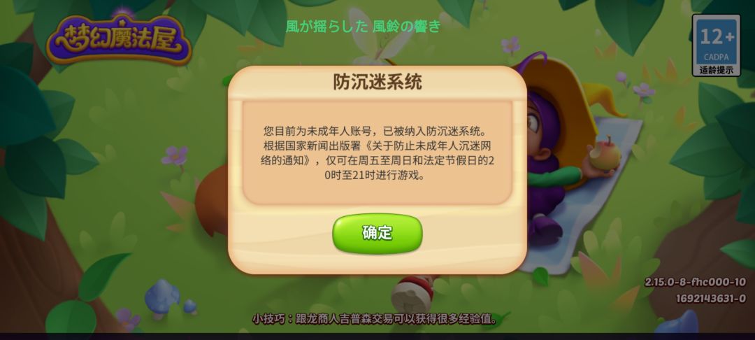 这个防沉迷是不是有问题呀 1
