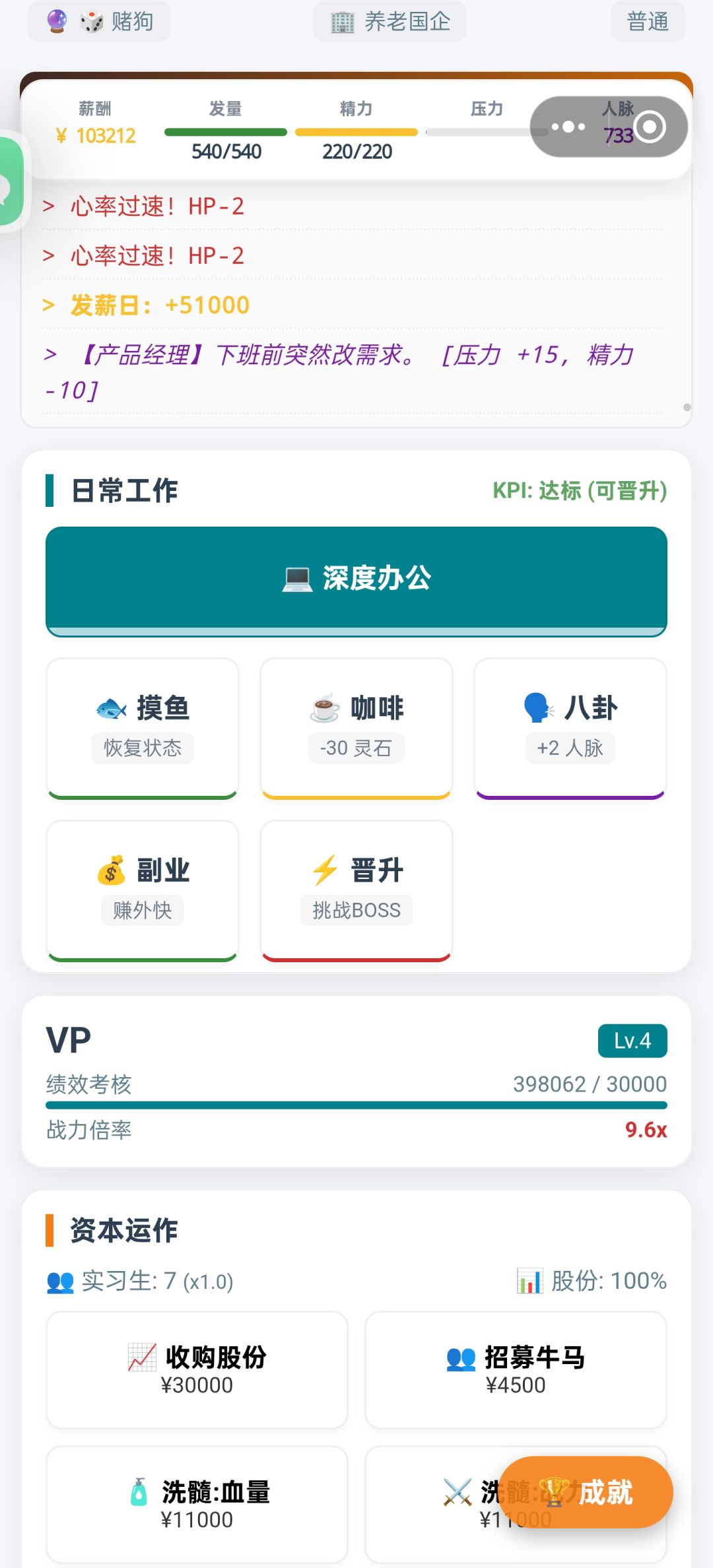 控股了 2