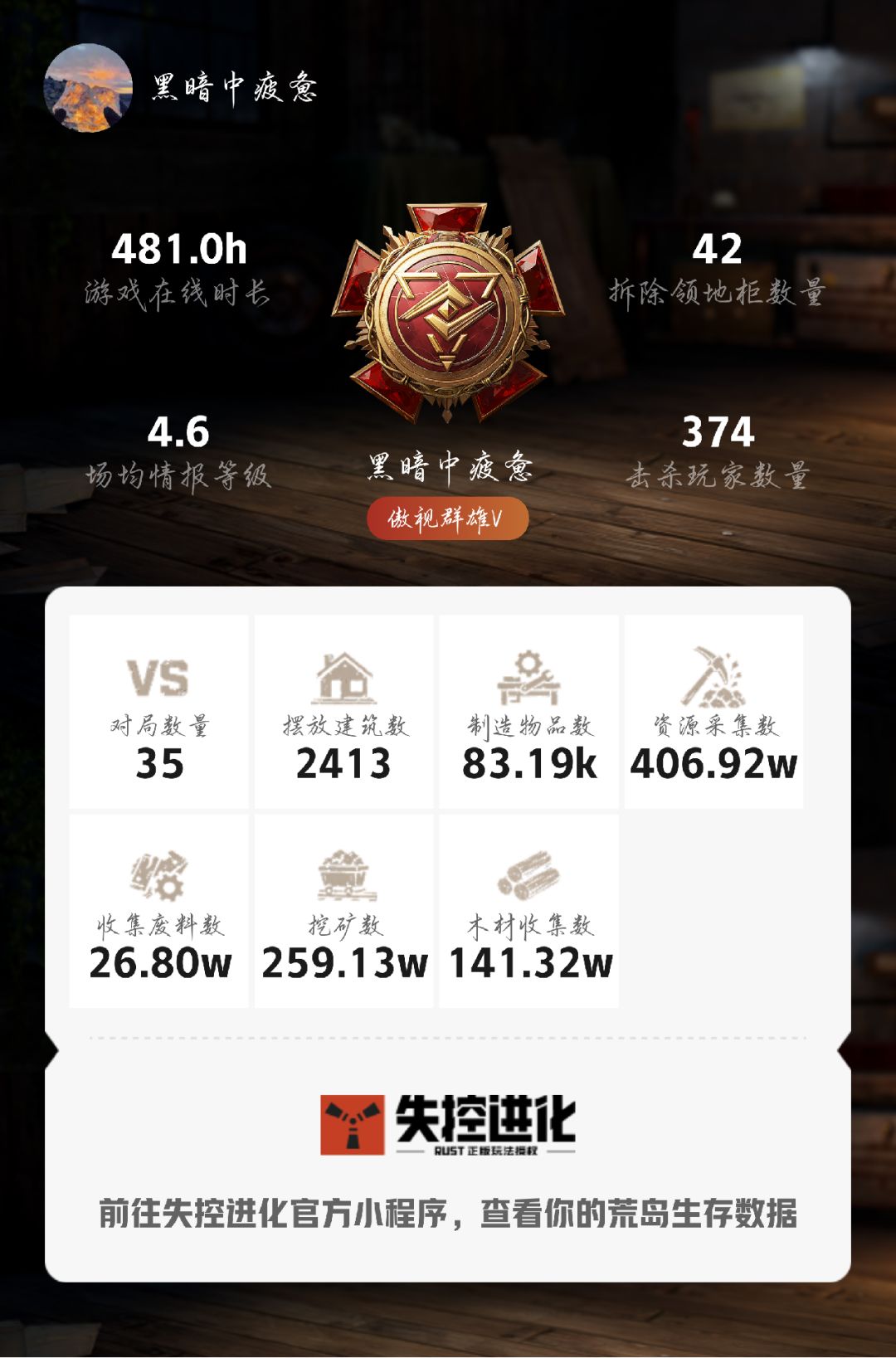 失控进化社区服申请 2