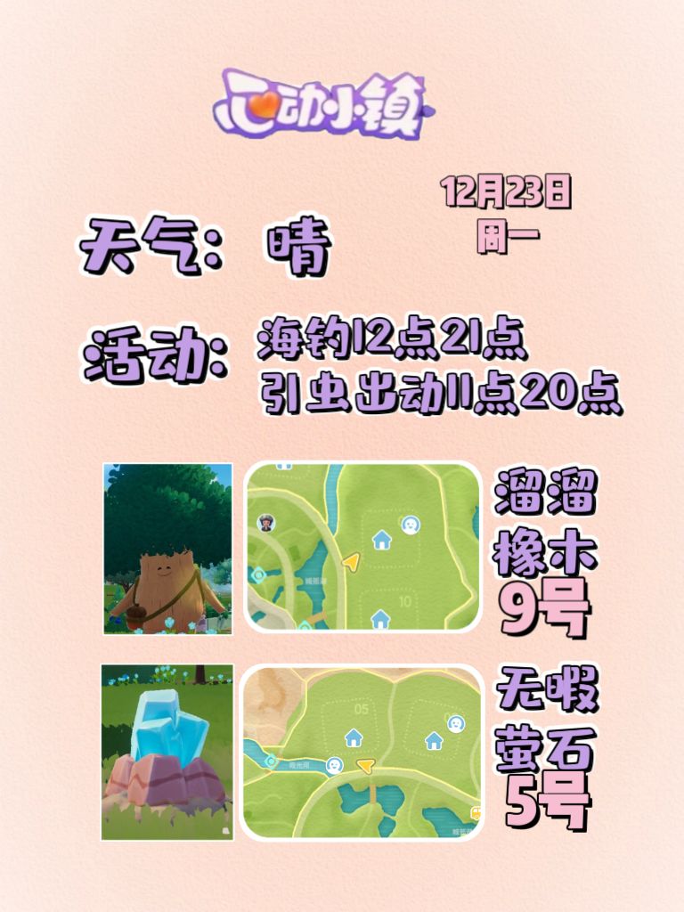 12月23日溜溜木萤石位置及活动摘要 2