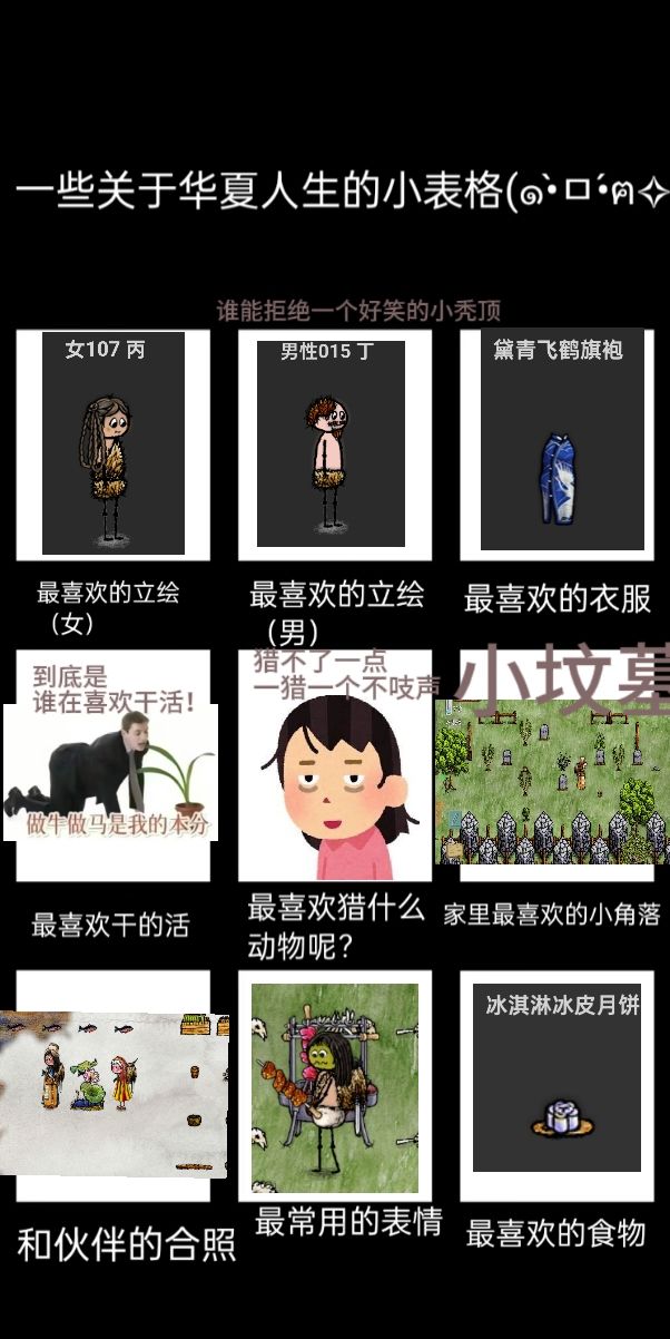 自制华夏人生问答表格截图