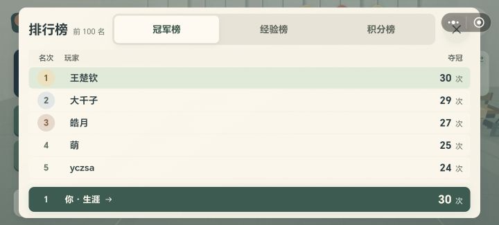 王队长拿下第一了截图