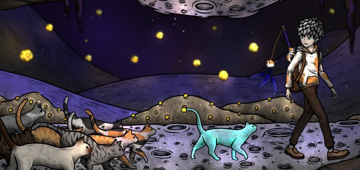 通关纪念。原本是冲着猫猫来的，没想到是童年+灾难主题，立意很好截图