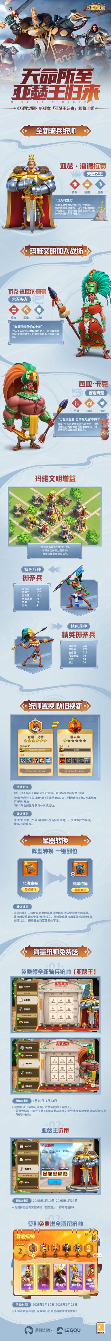 骑兵新统帅、统帅置换、军器转换即将上线！