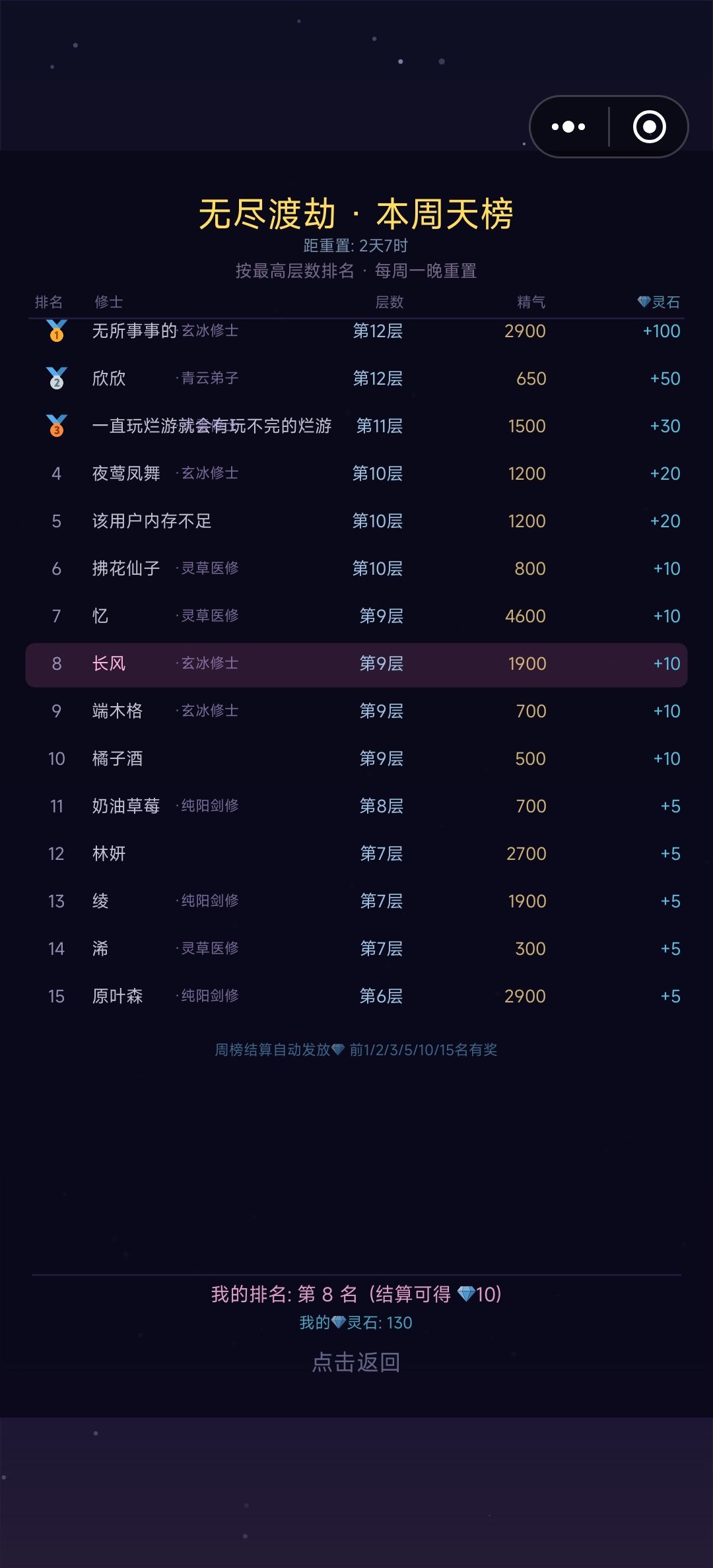 榜单没更新 1
