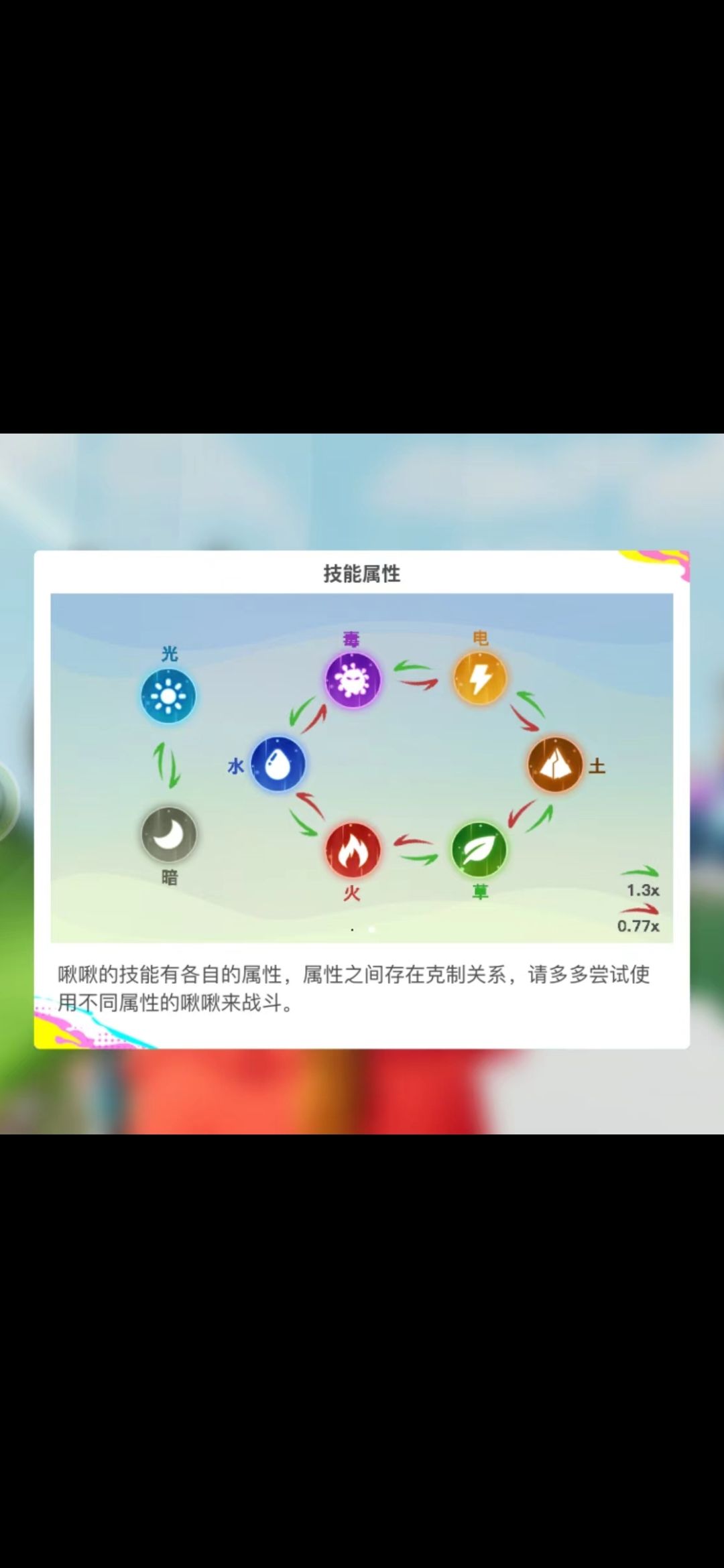 关于属性克制截图