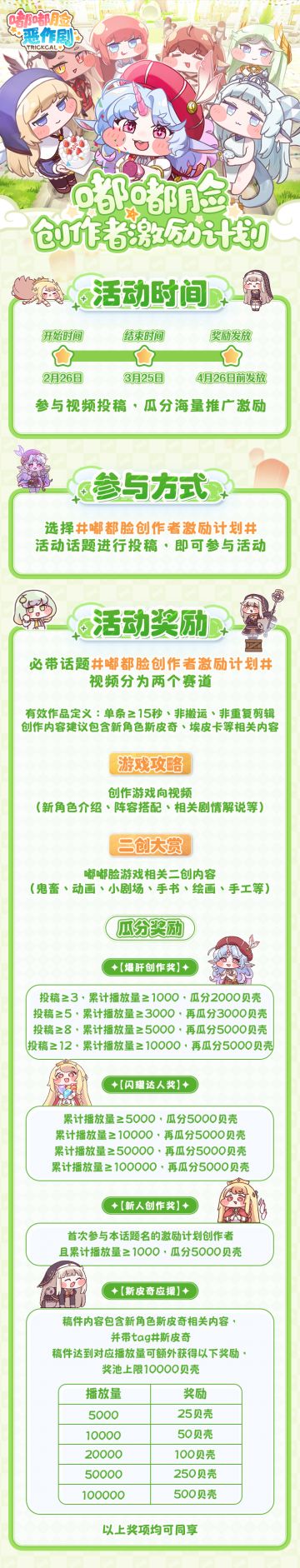 《嘟嘟脸恶作剧》创作者激励计划重磅开启！