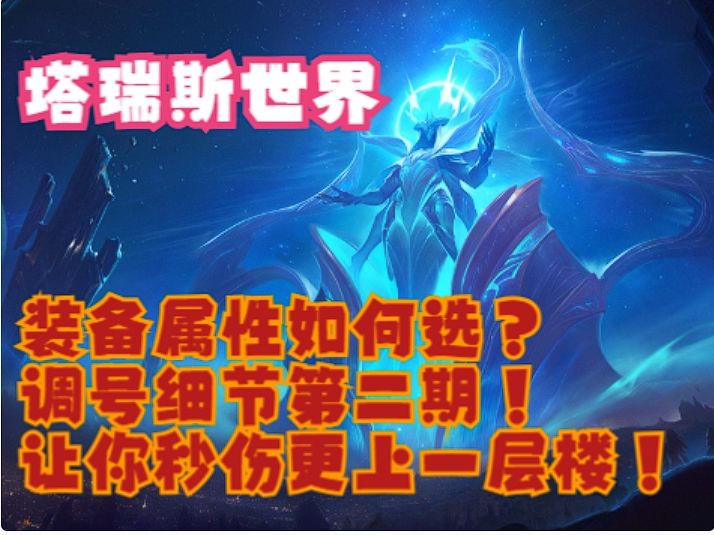 【塔瑞斯世界】装备属性如何选?调号细节第二期!截图