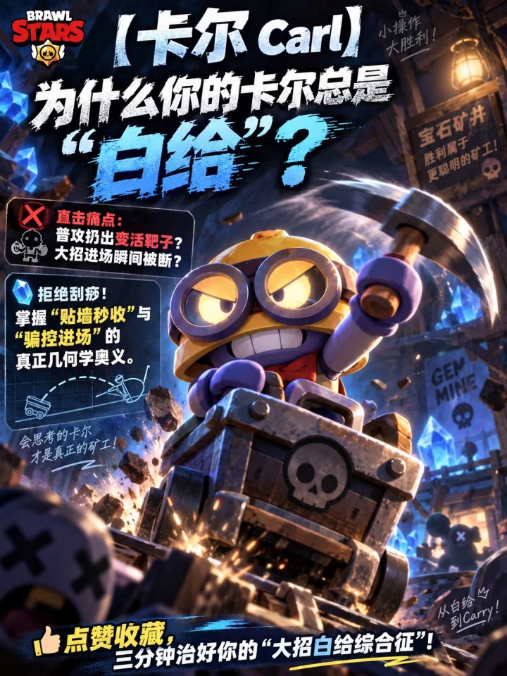 兄弟们,每次看你们的卡尔第一视角,我都要赶紧吃两粒速效救心丸。你们那十字镐扔得,恨不得直接甩到对面泉水去,然后自己手无寸铁在空地上干瞪眼罚站两秒钟!我请问呢?你当你在峡谷里遛狗呢?
这英雄的核心机制是什么?是【掩体秒回流】!十字镐碰到墙体会直接弹回来。高分段卡尔都是贴着墙角输出的,找个掩体边缘,十字镐砸墙瞬间接住,一秒钟能打出两倍的DPS!这叫秦王绕柱无限连,懂不懂墙体双弹的含金量啊?
还有那个大截图
