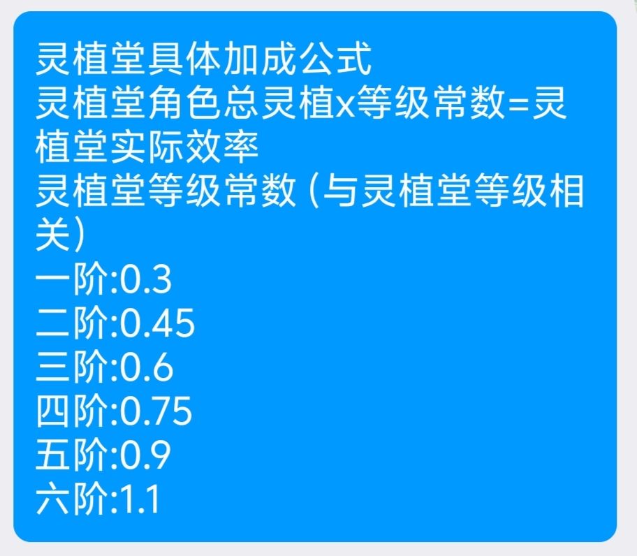 灵植生长时间 2