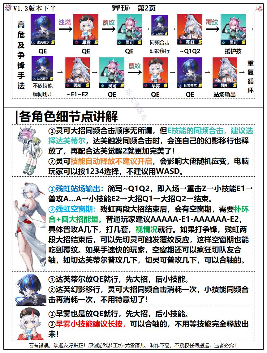 异环：灵可+残虹+早雾+达芙蒂尔输出手法 2