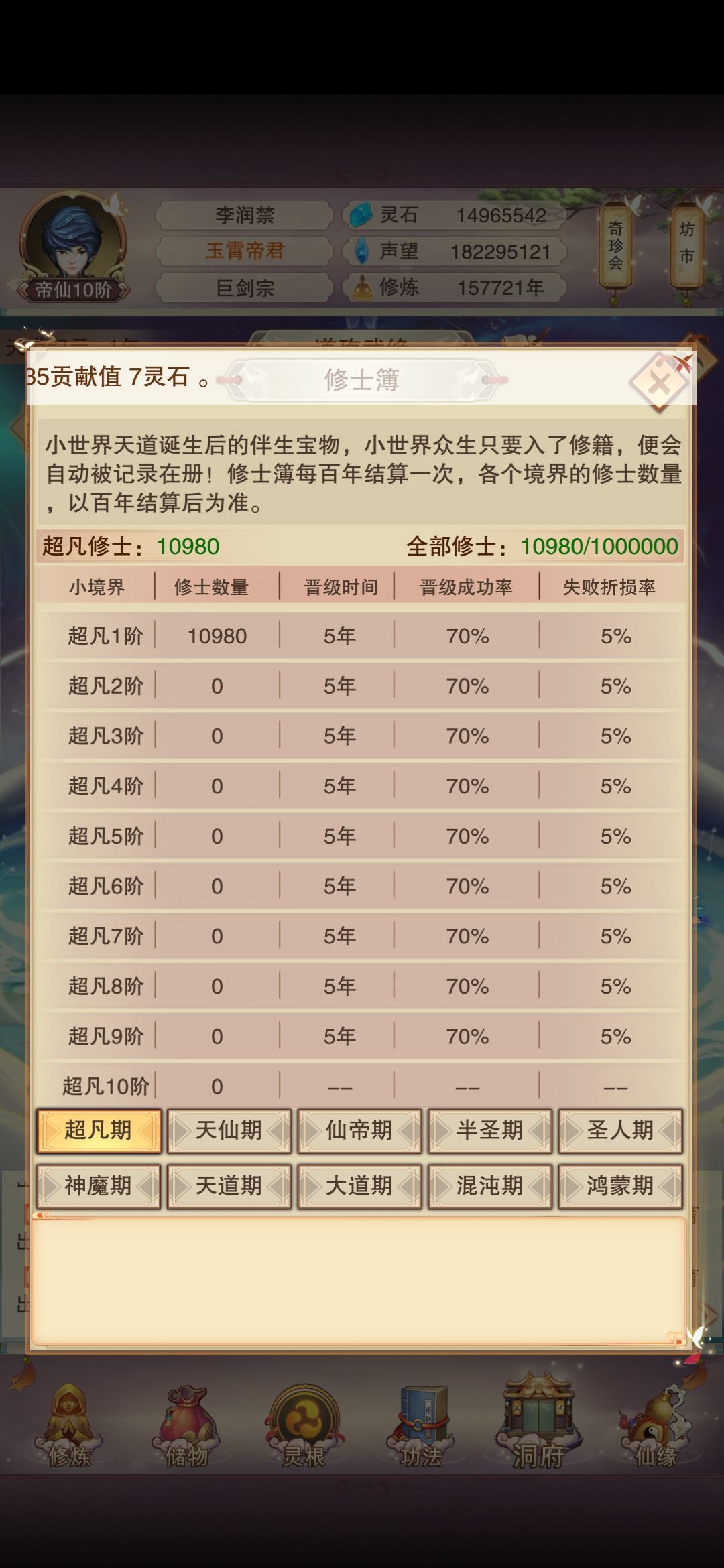 修行界各阶属性一览 3
