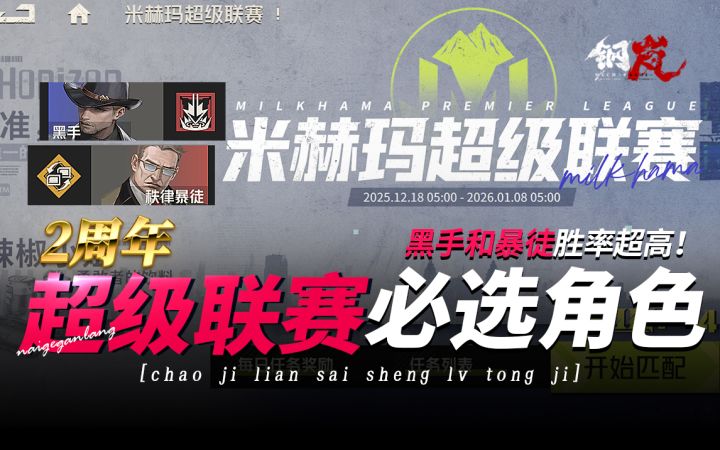 钢岚2周年《米赫玛超级联赛·必选角色推荐》奶哥攻略截图