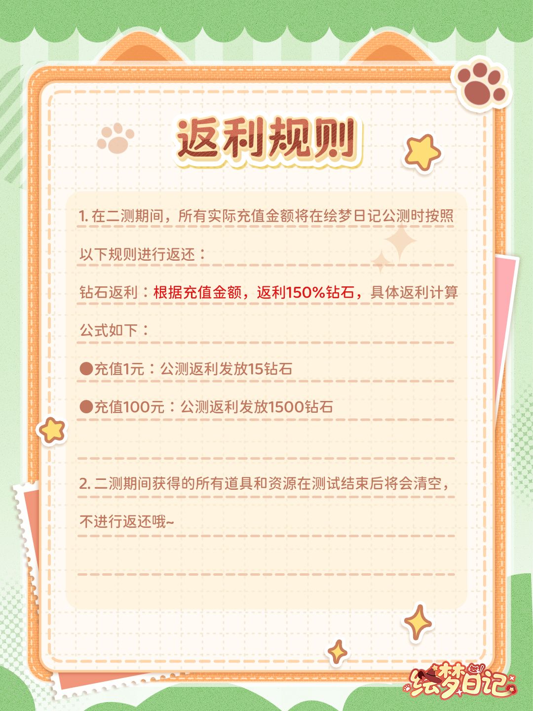 回响测试|充值返利活动说明 2