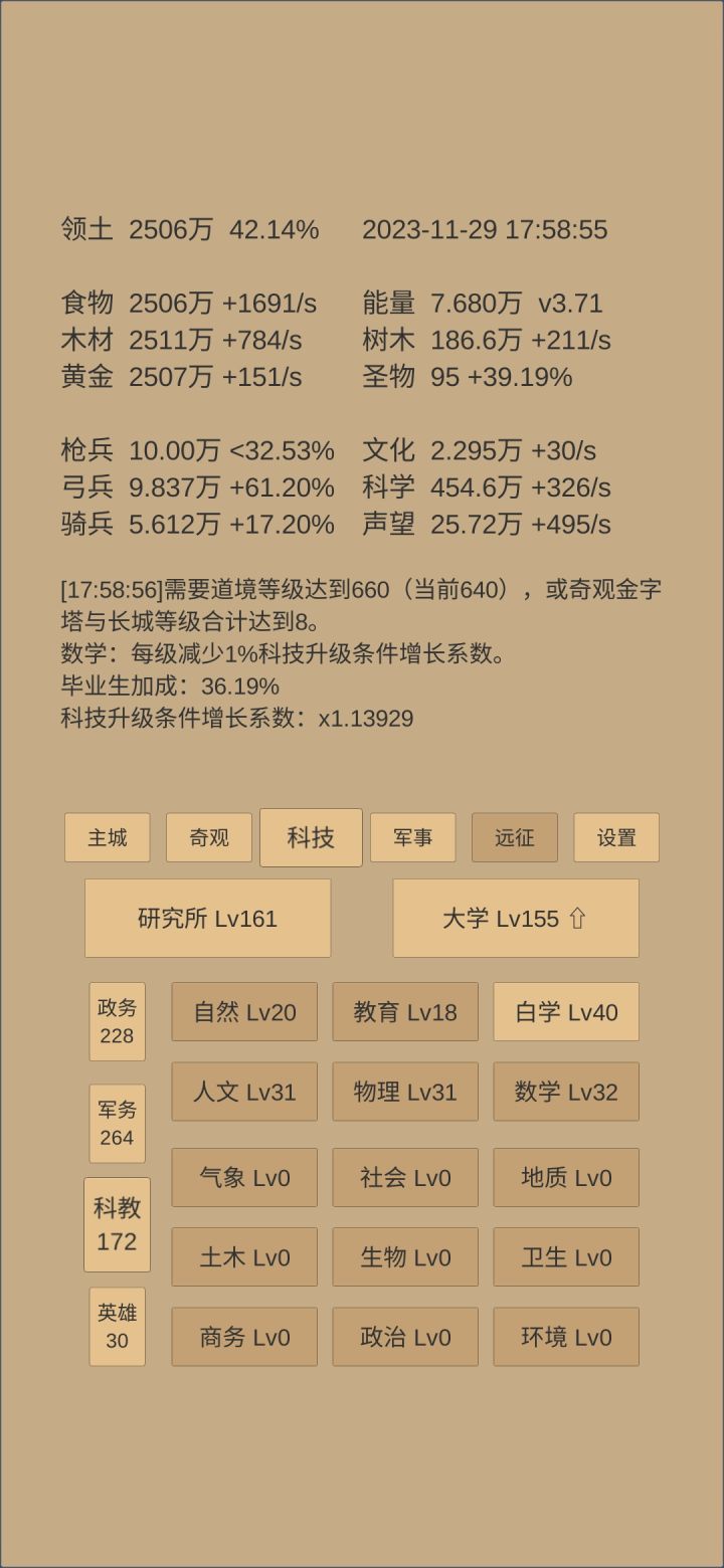 科学不是每10级道境升一级吗?截图