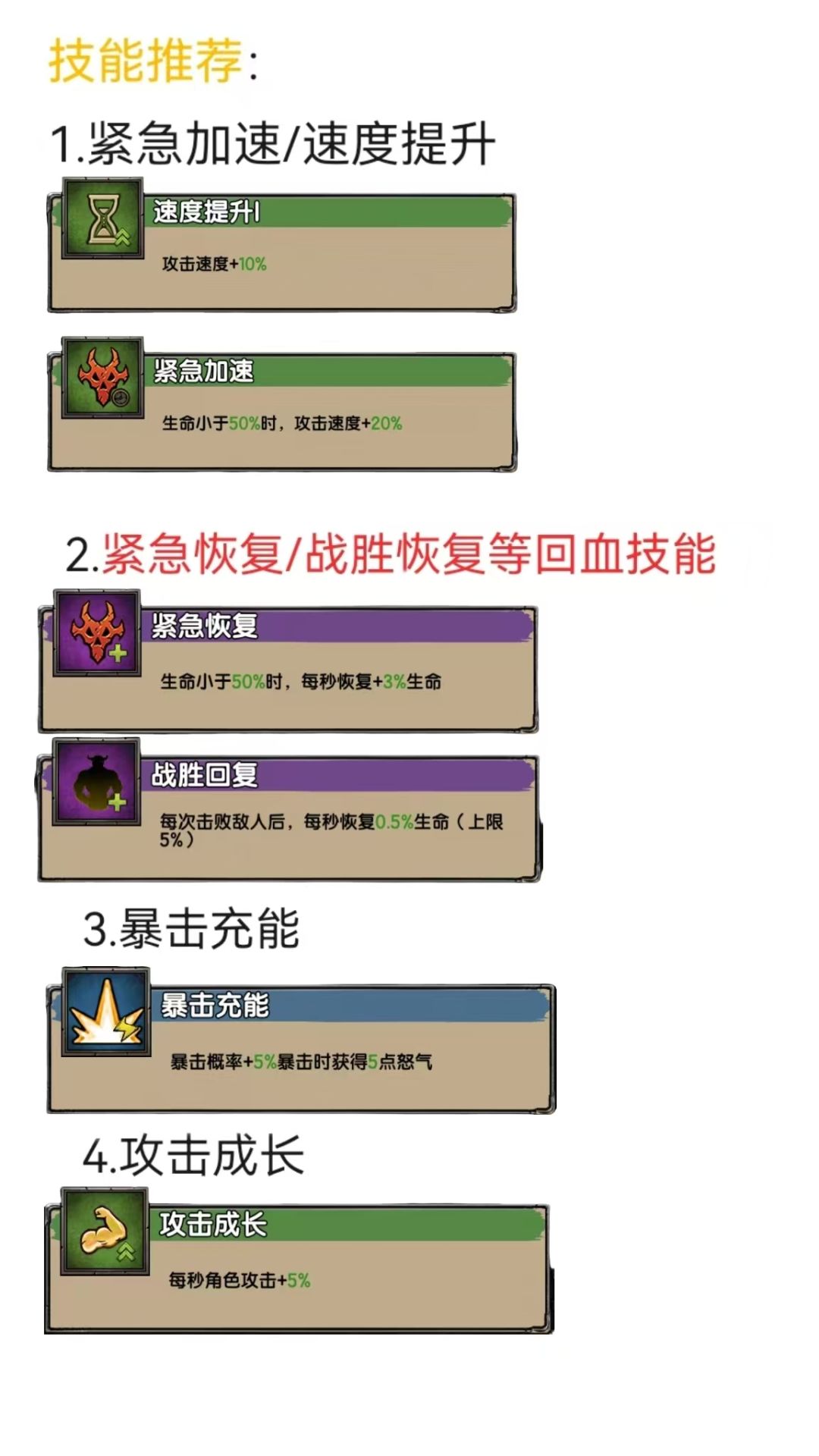 游戏攻略技能推荐截图