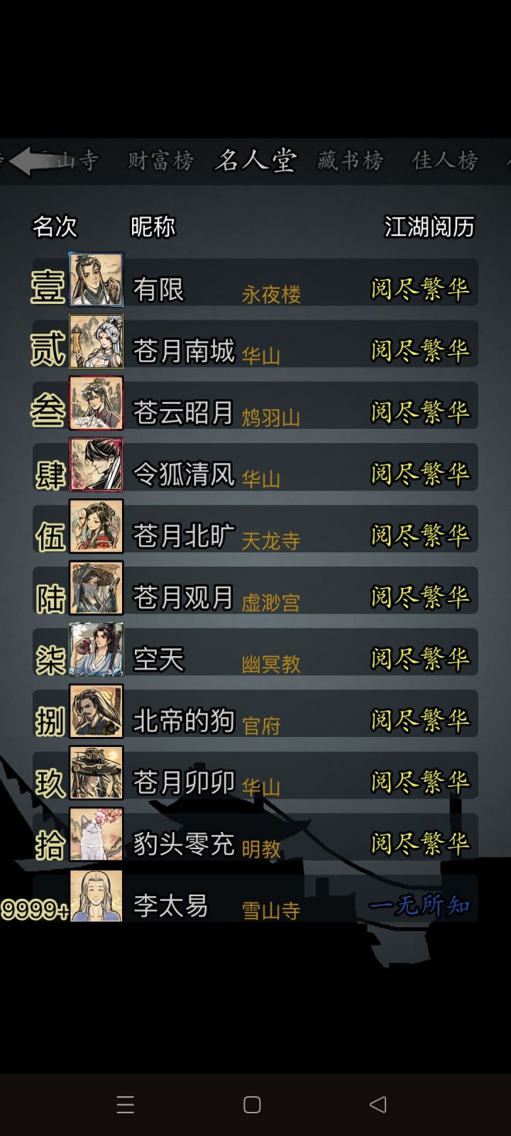 排行榜多久更新来着啊。好久没玩忘了截图