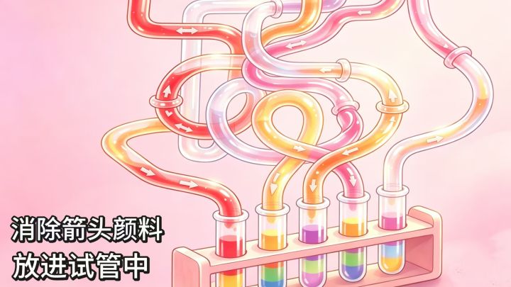 有限试管收集液体,合理利用清理所有颜料截图
