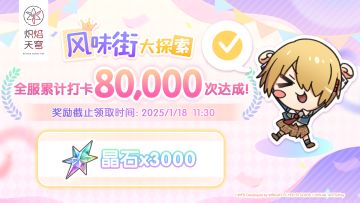 《炽焰天穹》「风味街大探索」全服累计打卡8W次达成！