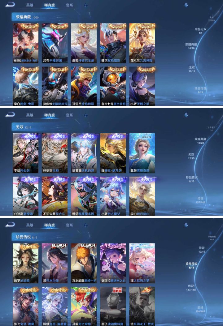 珍品无双:1个 无双至尊:12个 珍品传说:8个截图