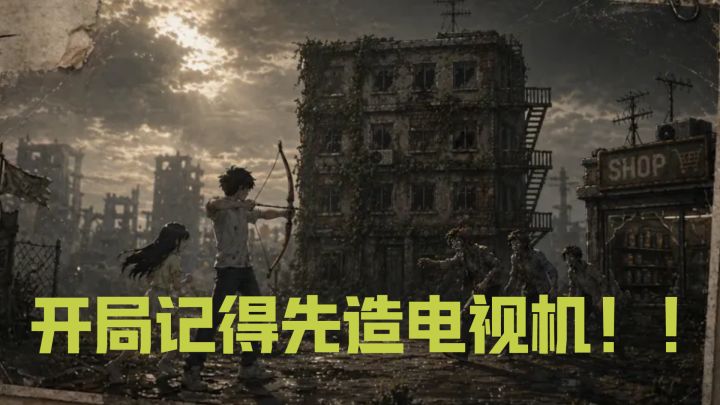 末日生存小制作，横版塔防加肉鸽，开局记得先造电视机。截图