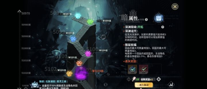 兄弟们,26天从1400层速通5103层。截图