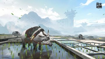 初阳破晓，万象更新。半亩长绿，正待春雨滋养。