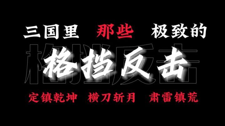 三国那些极致的格挡反击——关银屏截图