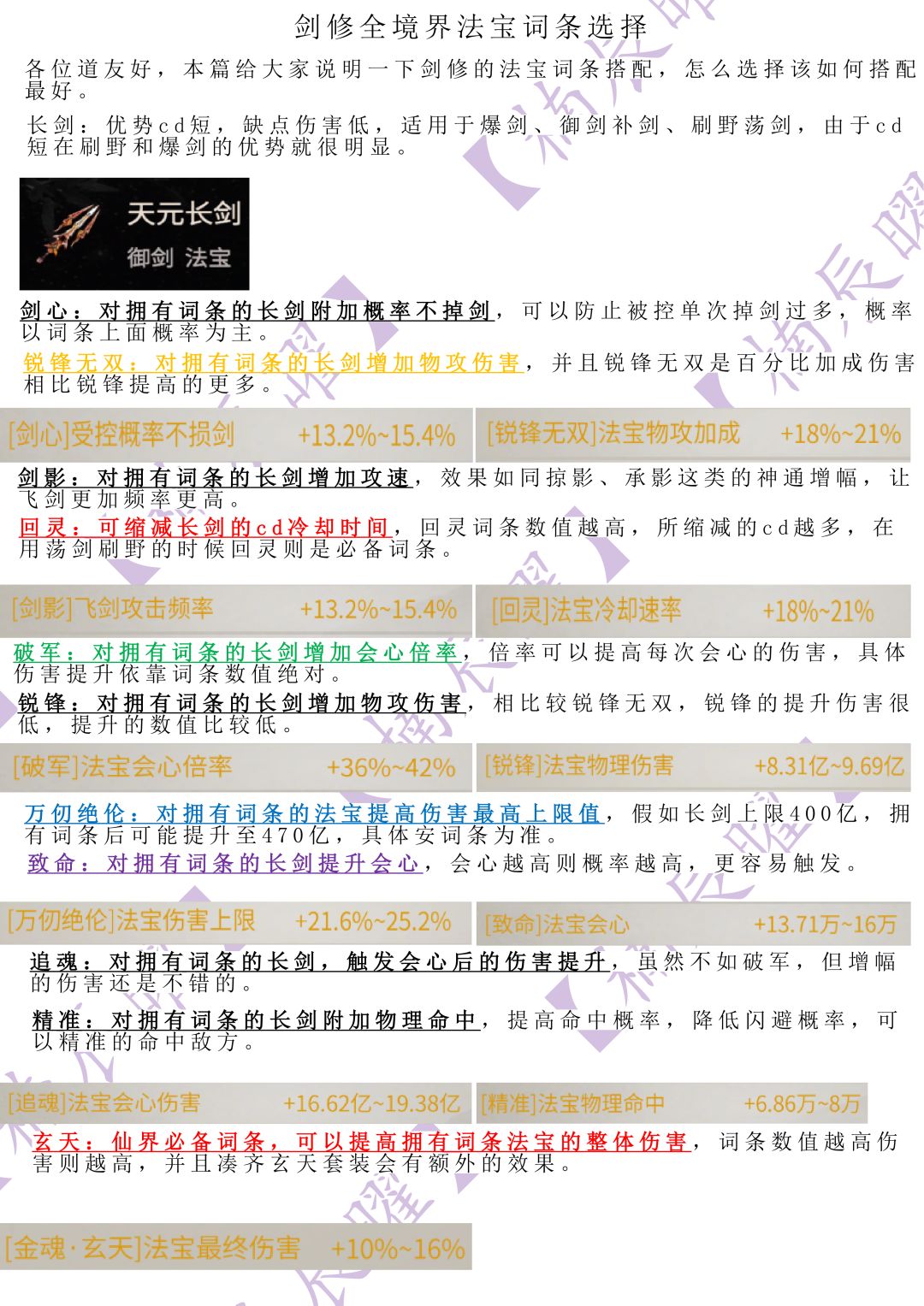 剑修全境界法宝词条选择截图