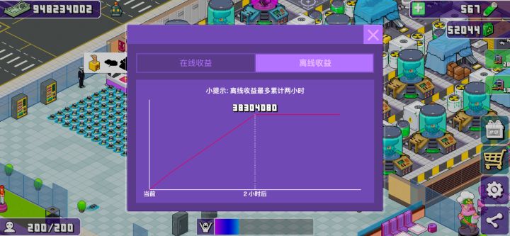 最高记录，离线收益 3830 万，附攻略截图