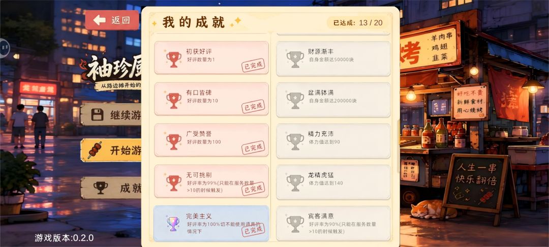 宾客满意成就完成不了 1
