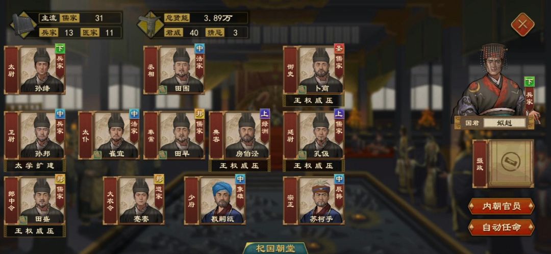 实行四辅三公后,大臣全都不见? 1