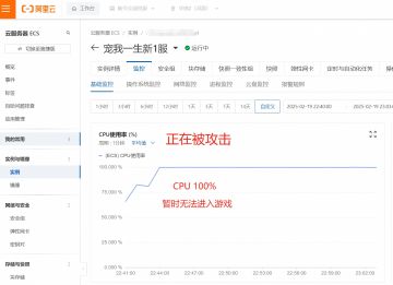 服务器和数据库被攻击，无法进入游戏