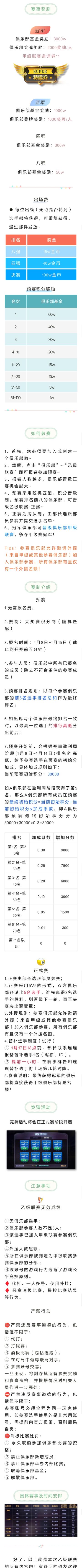 俱乐部乙级联赛细则