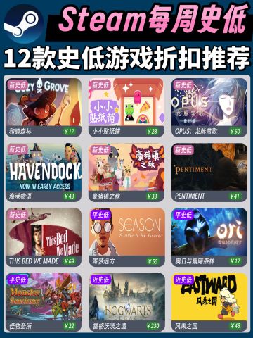 Steam本周折扣合集‼️多款游戏新史低