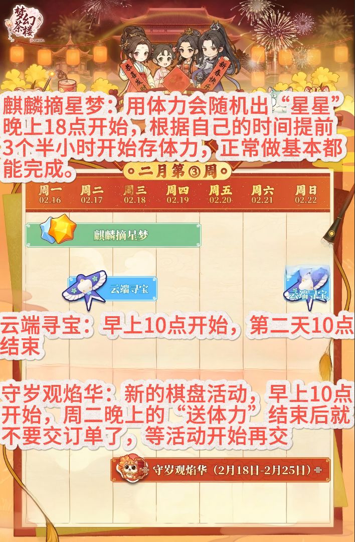 二月第三周活动解析 2